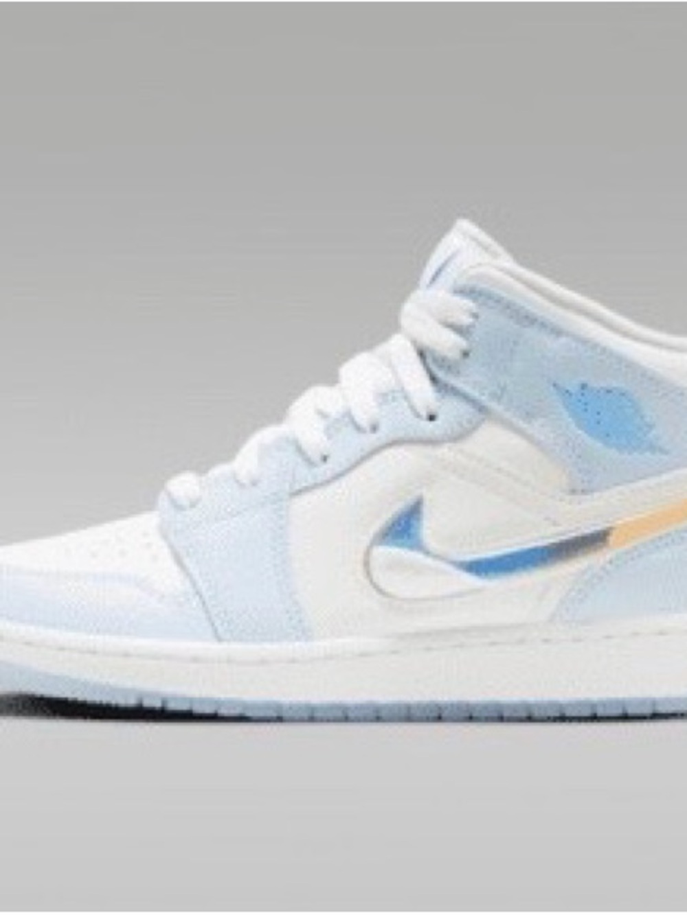 Nike Air Jordan 1 Mid SE Glitter Swoosh/Blue Tint